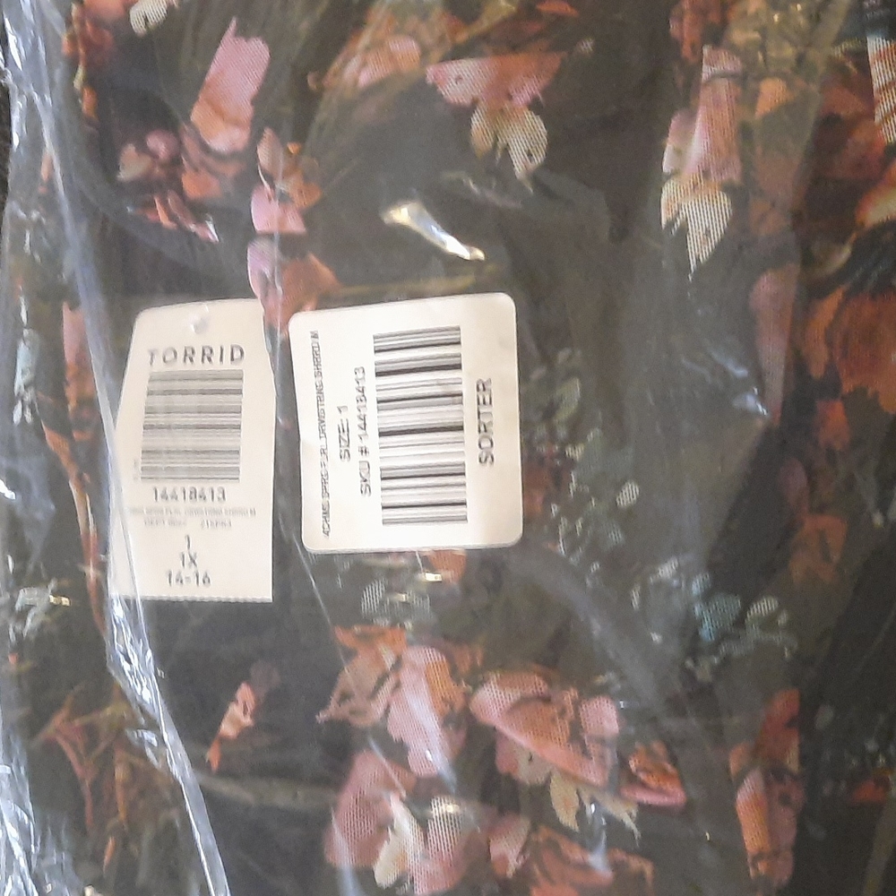 Torrid Floral Mesh Drawstring Chemise - Picture 7 of 8